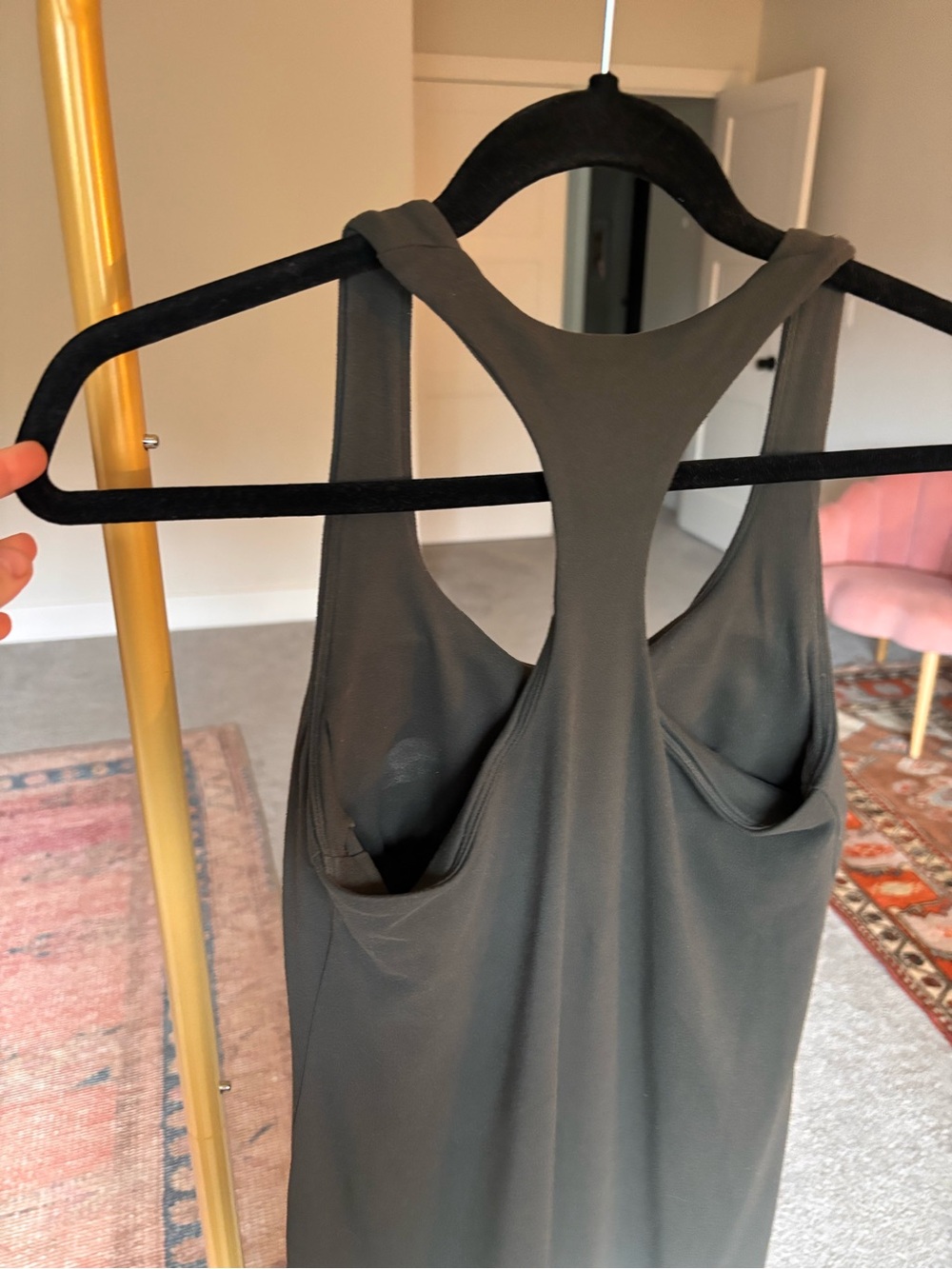 Vuori Racerback Maxi Dress - Olive Green - Picture 4 of 6